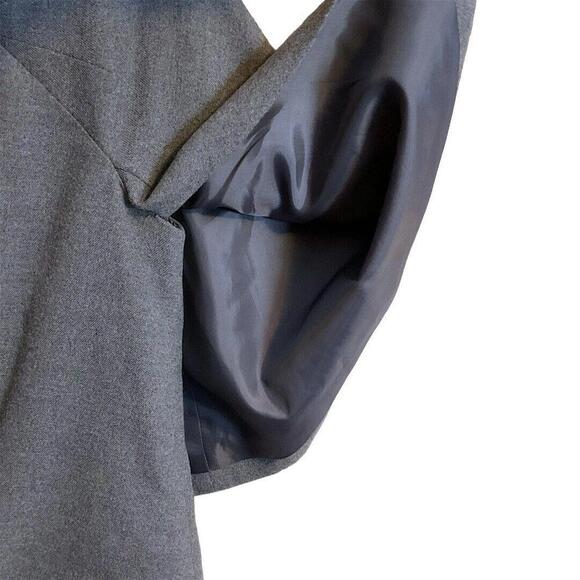 Worthington Gray Cape Peacoat Layered Size XS Jacket Double Breat Buttons - Picture 11 of 15